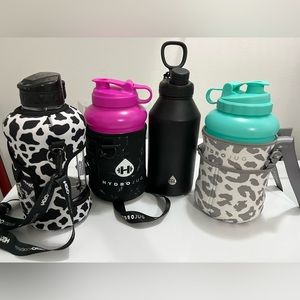 Water Bottle Lot Set of 4 (Hydrojug/ Tal/ H2O Capsule)